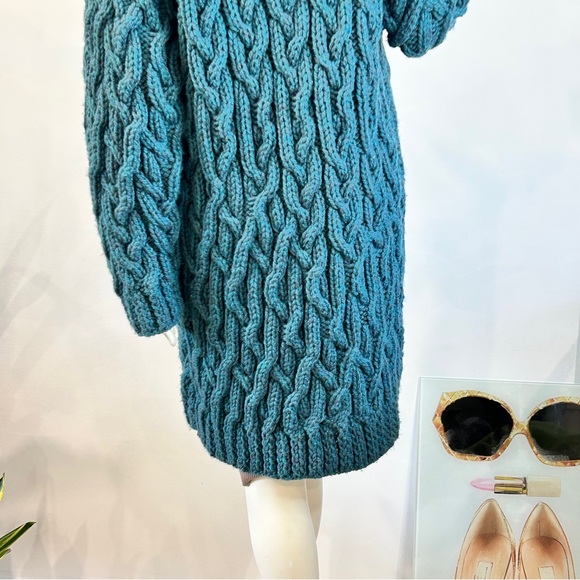 Chunky Hand Knit Long Line Cardigan - Picture 12 of 14